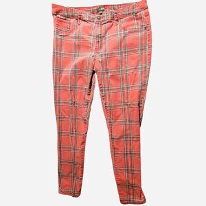 wild fable red plaid skinny jeans